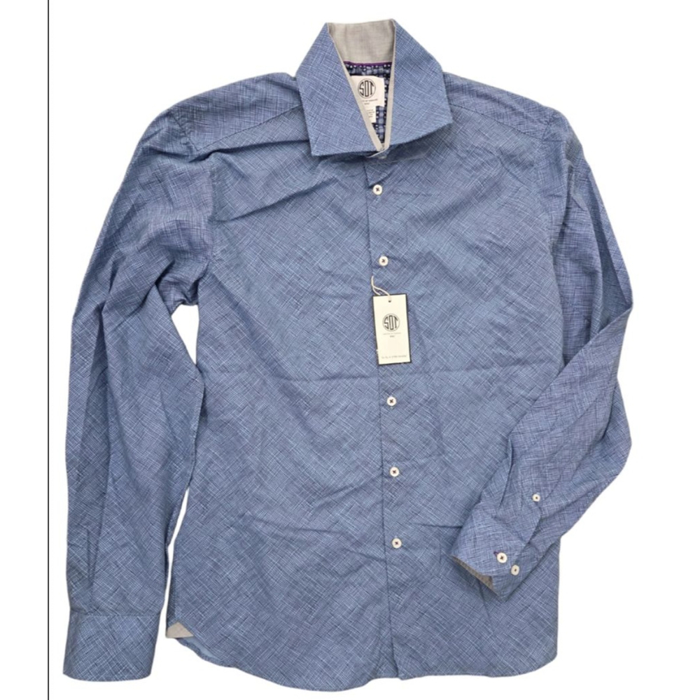 Men's Society of Threads Blue Casual Button Down Shirt M
